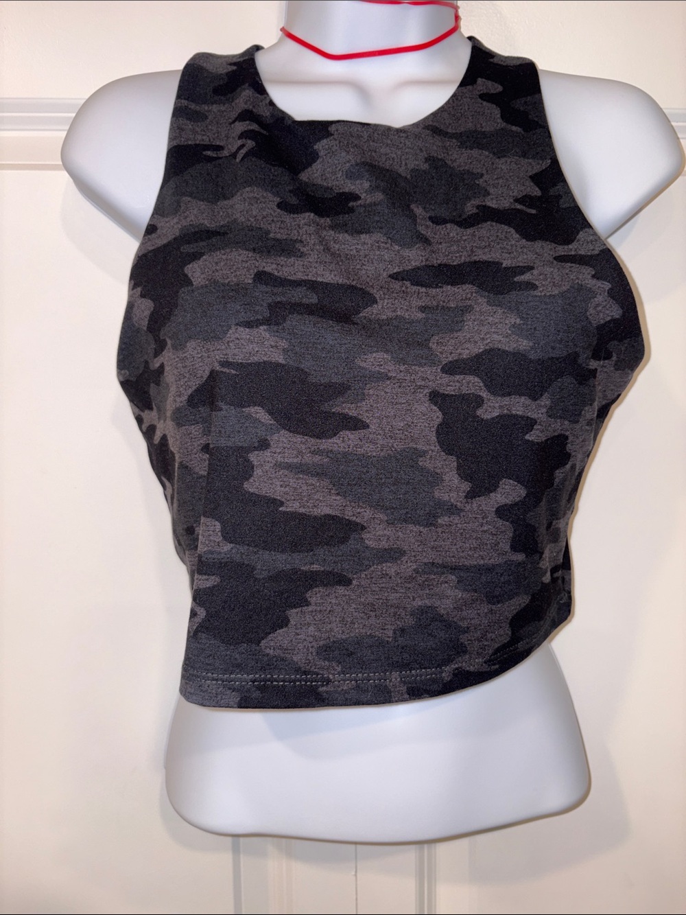 Kyodan Black/Gray Camo Sports Bra Crop Top Size M